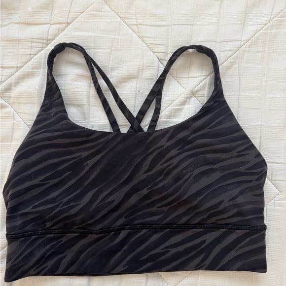 lululemon athletica long lined Black Zebra Pattern Bra - Picture 1 of 6
